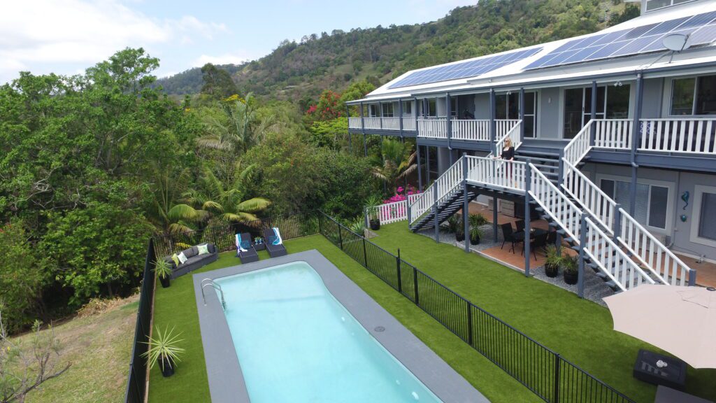 Our property some history - the pool area as it is now